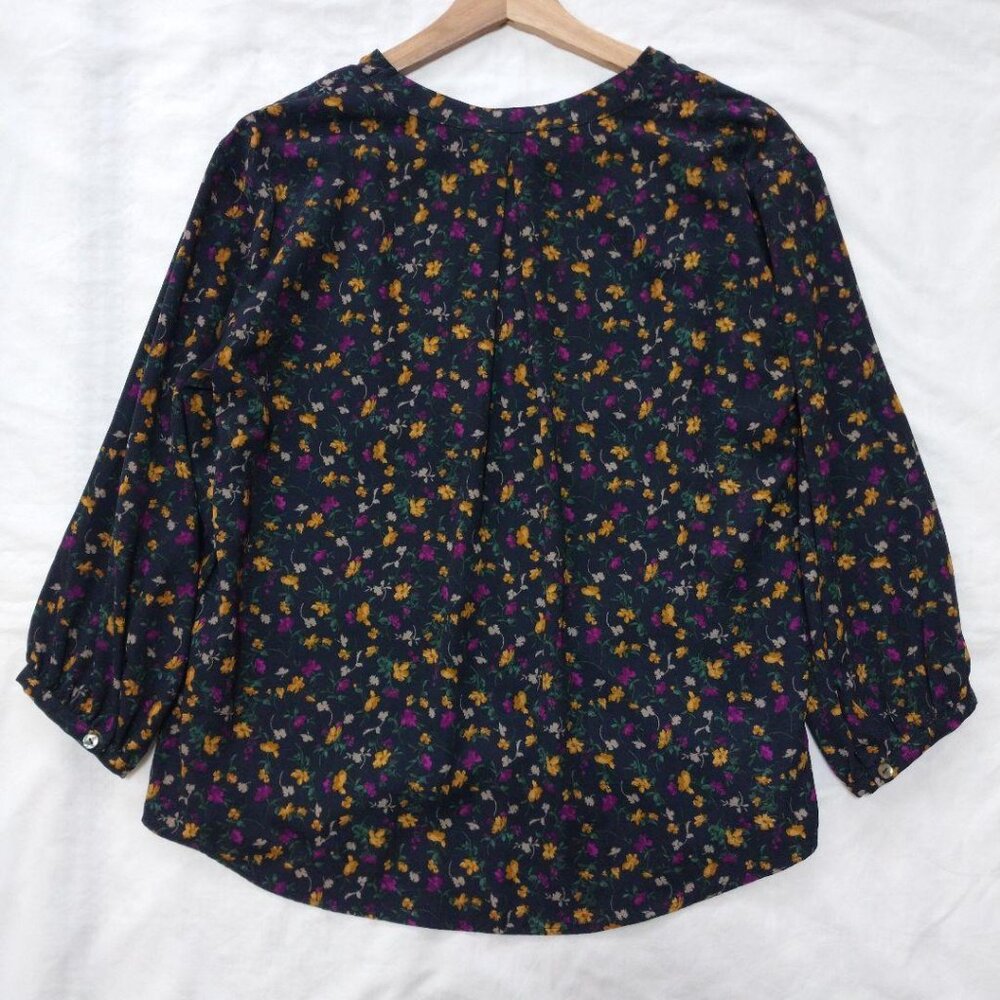LEPSIM Floral V-Neck Blouse - Size L